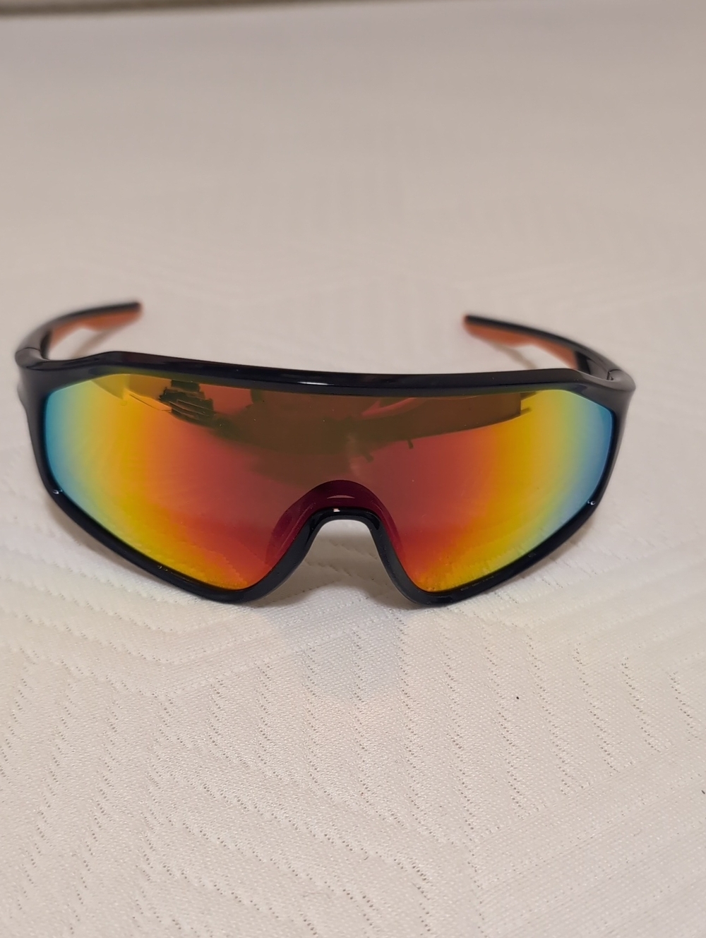 Men's Mirrored Sport Sunglasses - Red/Orange Lens